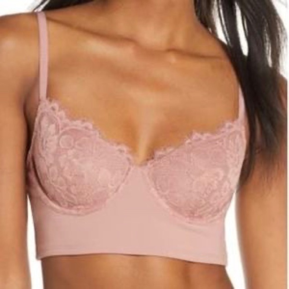 FREE PEOPLE INTIMATELY NWT LACE BIANCA BRA SZ XS - Picture 2 of 5